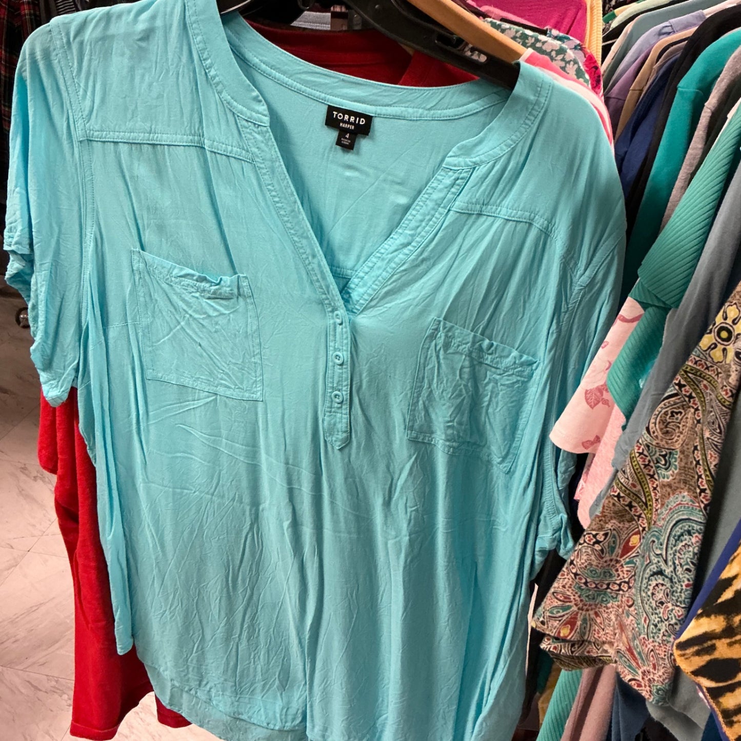 Torrid Blouse 4 Turquoise