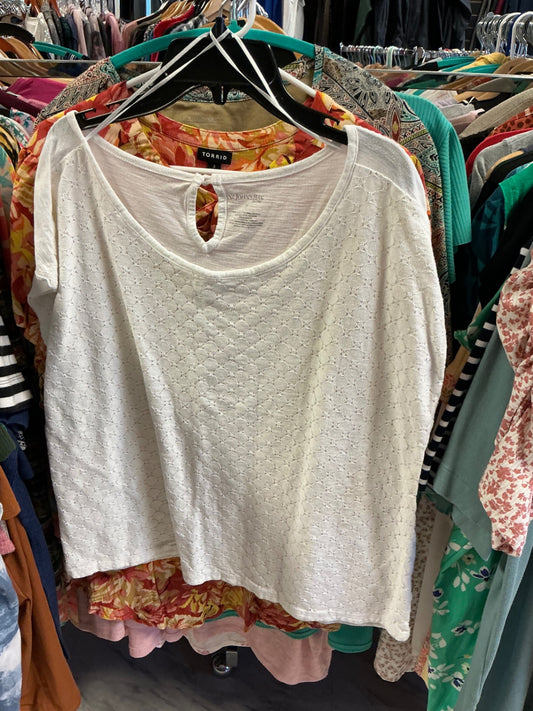 St. John's Bay Blouse 1X White