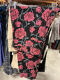 Torrid Leggings 3 Black with Red Floral Print