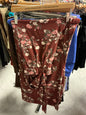 Torrid Wide Leg Pant 0 Maroon with Floral Pattern