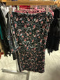 Roz&Ali Wide Leg Pant 3X Black with floral print