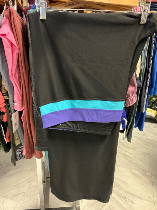 Unknown Athletic Pant 3X Black with blue and purple stripes