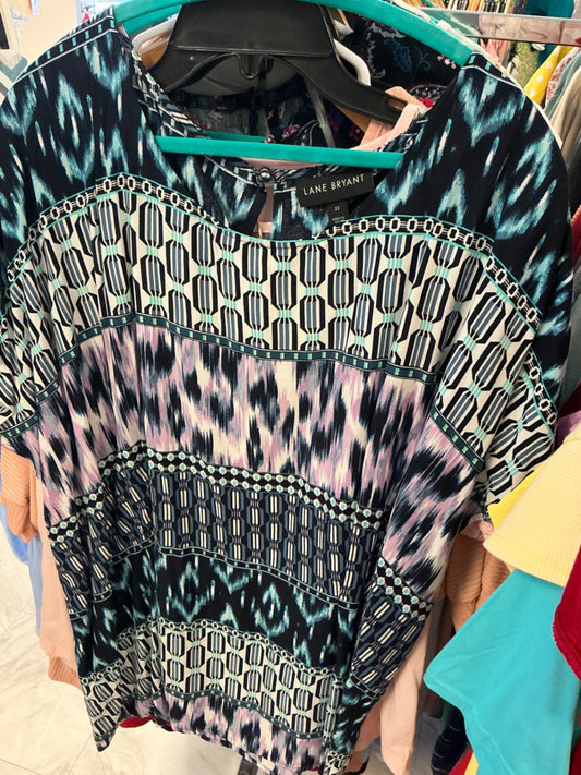 Lane Bryant Blouse 22 Multicolor