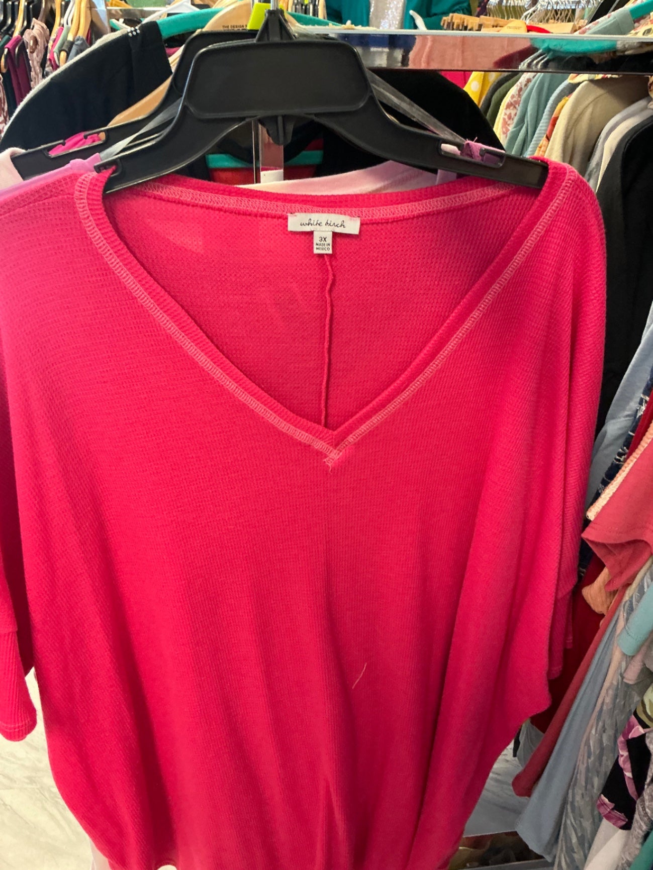 White Birch Sweater 3X Pink