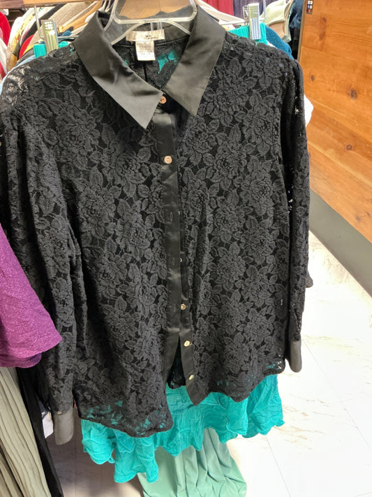 WD NY Blouse 1X Black