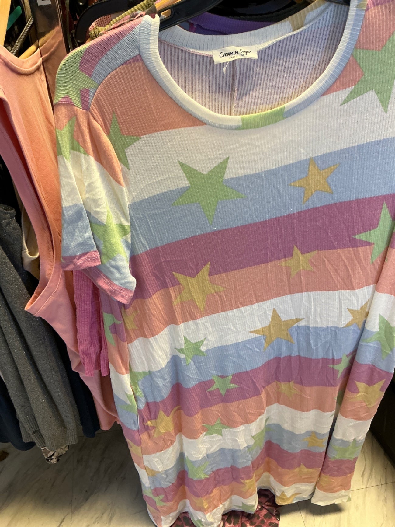 Cream N Sugar Tunic 3X Multicolor NWOT