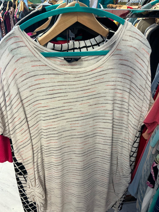 Lane Bryant Tunic Top 22/24 Beige with Multicolor Stripes