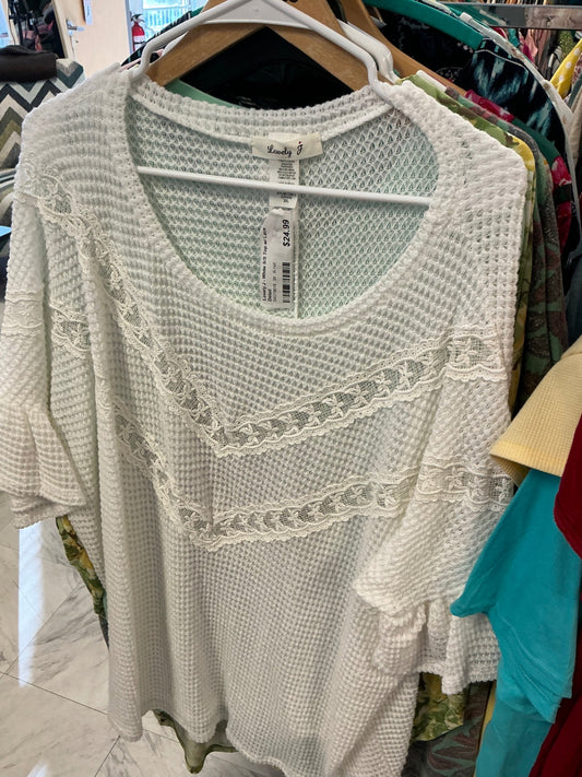 Lovely J Sweater 3XL White NWT