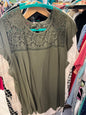Torrid Blouse 3 Olive Green