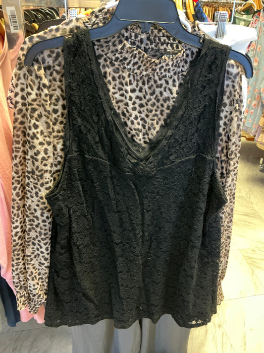 Torrid Lace Tank Top 3 Black