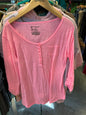 No Boundaries Long Sleeve T-Shirt 1X Pink