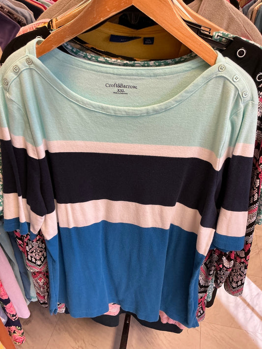 Croft & Barrow Sweater Multicolor (Light Blue, Navy, White)