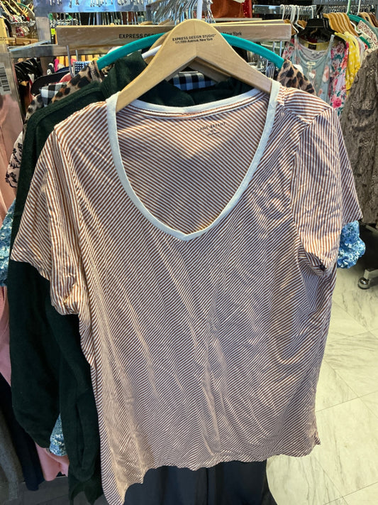 Lane Bryant T-Shirt 14/16 Brown and White