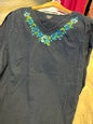 Liz&Me Tunic Top 3X Navy w/ Embroidery