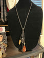 Necklace Silver with multicolored pendants