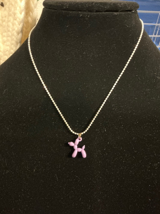 Necklace Purple Balloon Dog