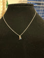 Necklace Silver J w/ Jewel