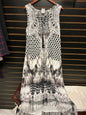 One World Sleeveless Dress 2X Black and White NWT