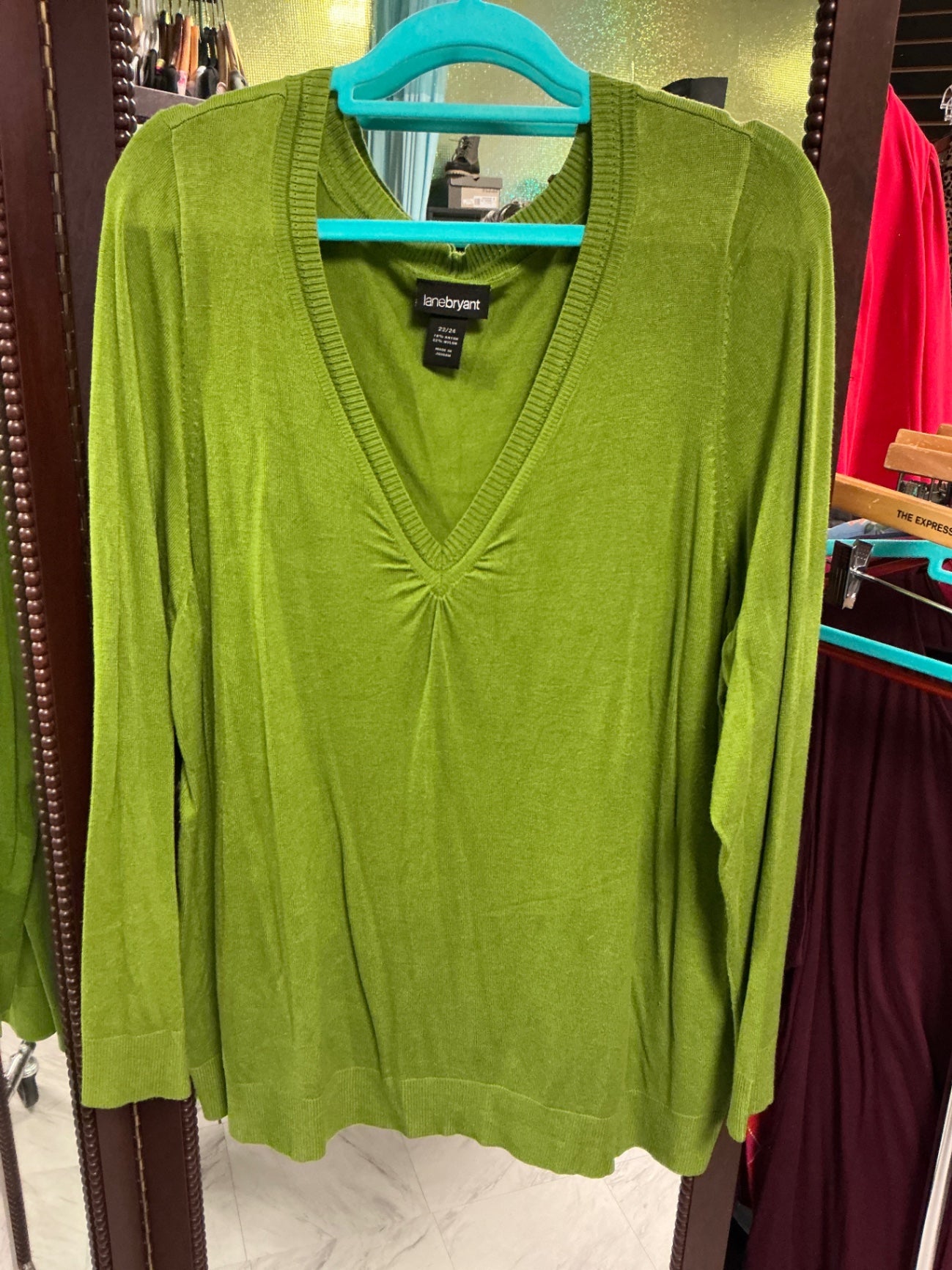 Lane Bryant Sweater 22/24 Green