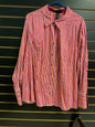 Lane Bryant Shirt 28 Red with white stripes