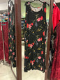 Old Navy Dress 3X Black with floral patterns