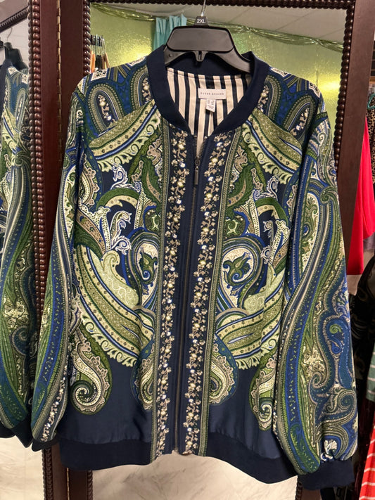 Susan Graver Jacket 3X Blue and Green