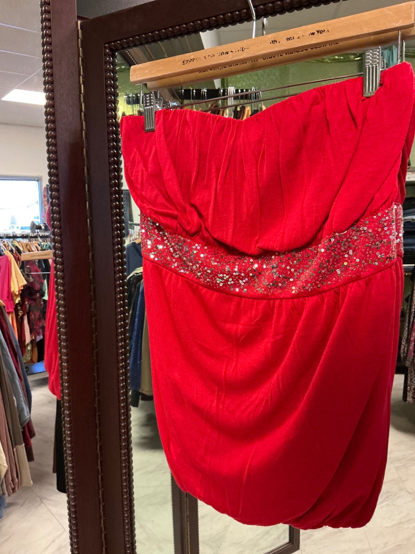 Lane Bryant Strapless Blouse 22/24 Red NWT