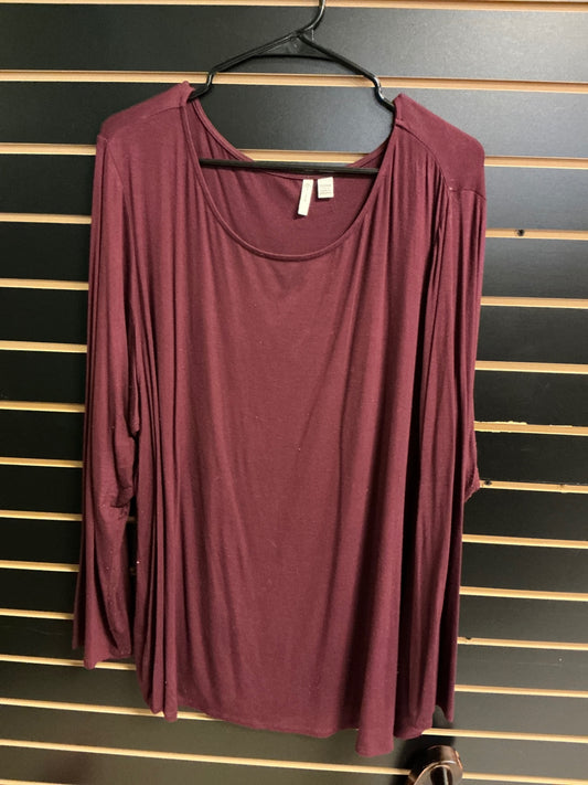 EST. 1946 Long Sleeve Top 22/24 Burgundy
