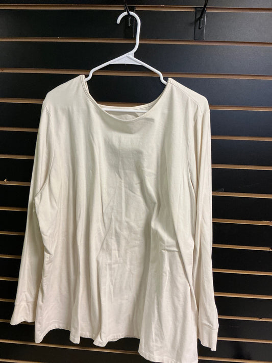 D & Co Long Sleeve Shirt 3X Off White
