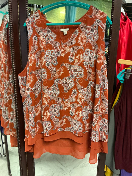 EST. 1946 Sleeveless Blouse 26/28 Rust
