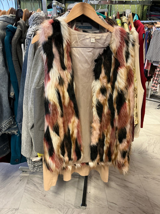 Mi Ami Faux Fur Vest L Multicolored