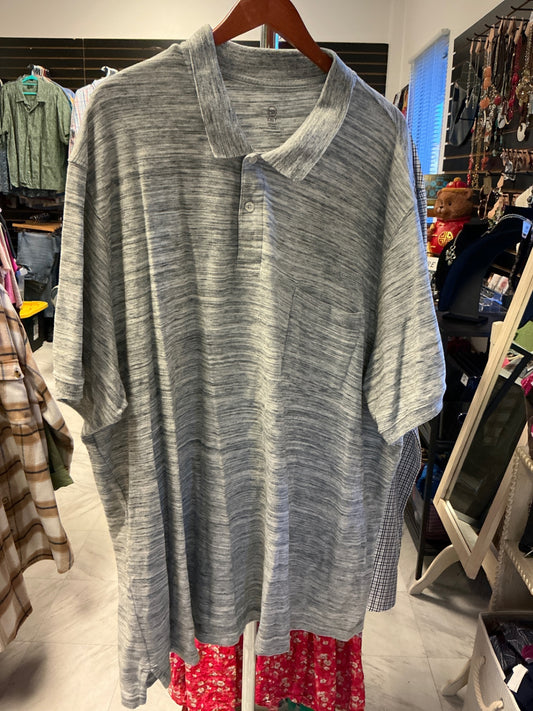 HB Polo Shirt 5XLT Gray