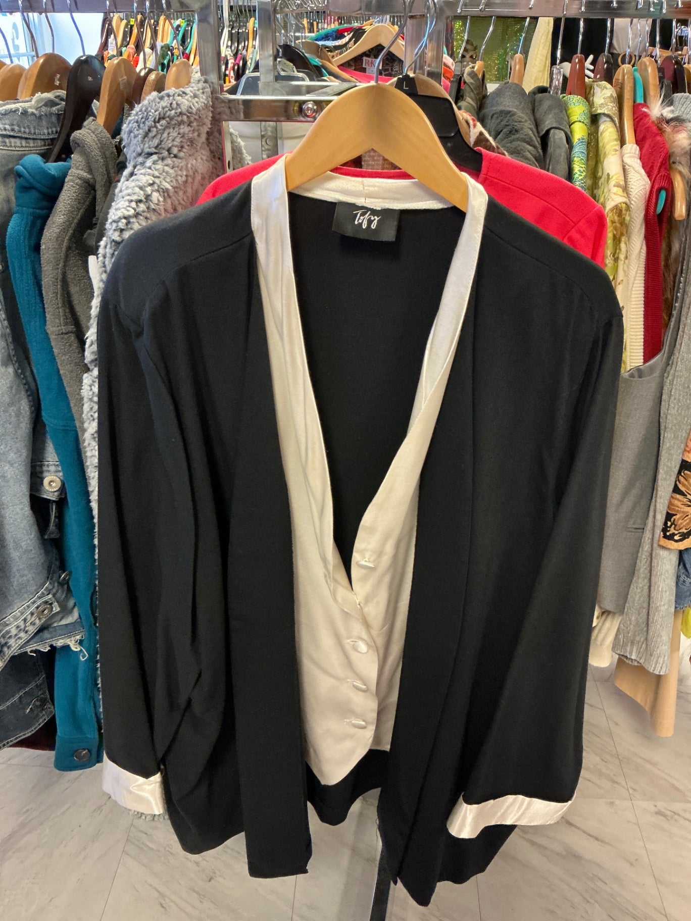 Tofy Jacket 3X Black/Wht