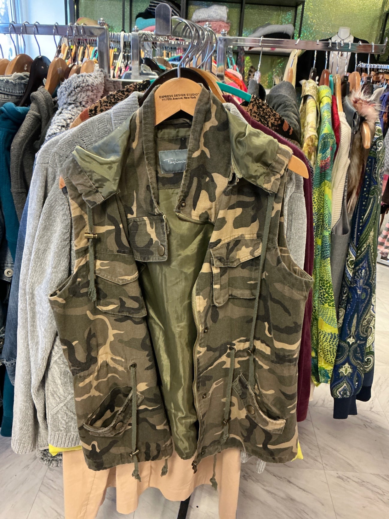 Fashionomics Utility Vest M Camouflage