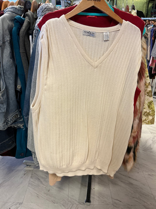 Penguin Sweater Vest XL Cream