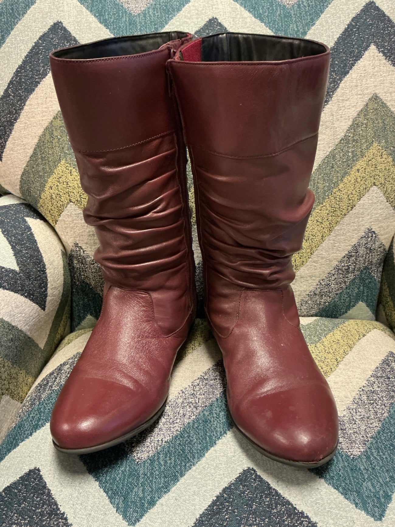 Unknown Wide-Calf Boots 10WW Burgundy