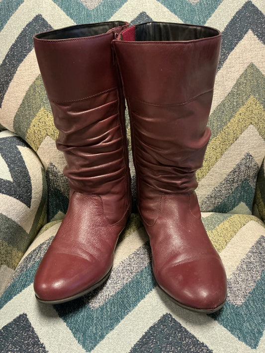 Unknown Wide-Calf Boots 10WW Burgundy