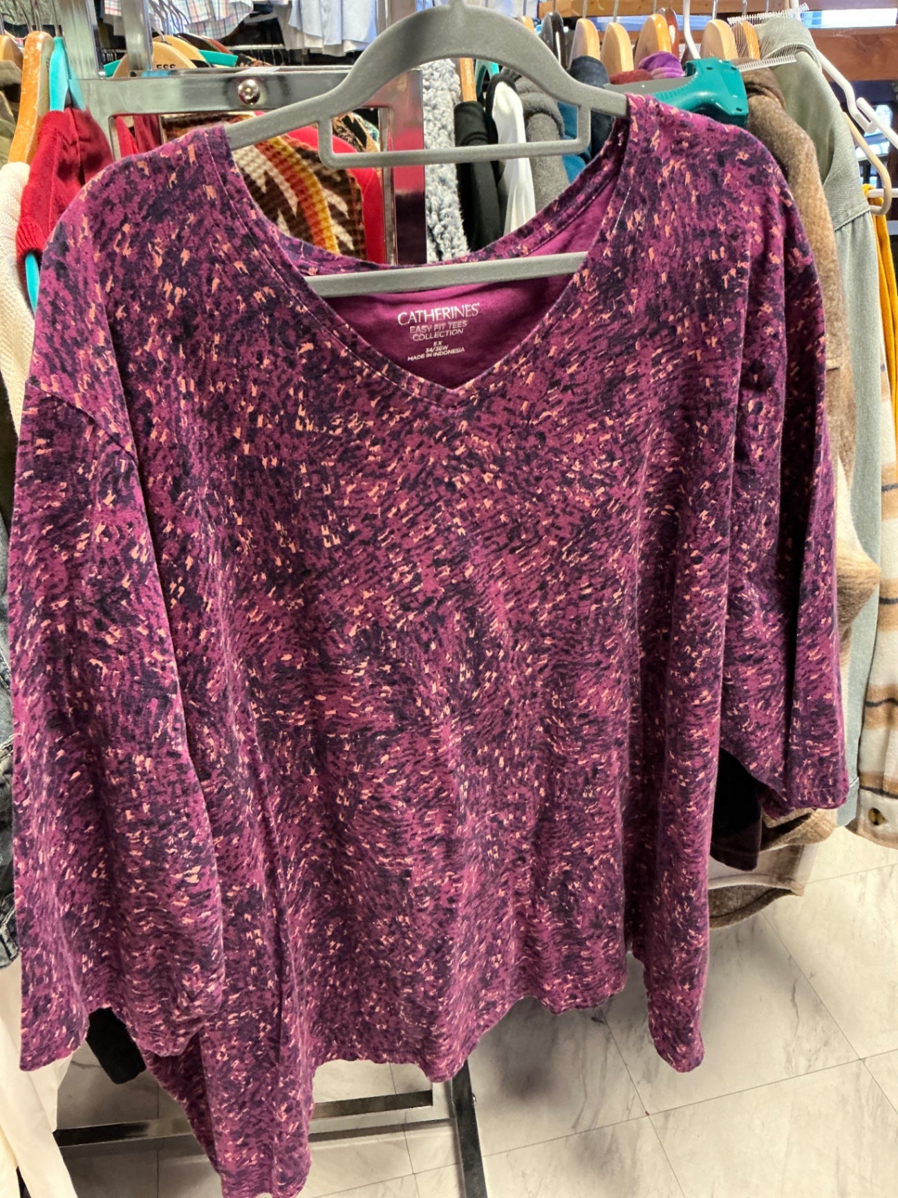 Catherines T-Shirt 5X Purple