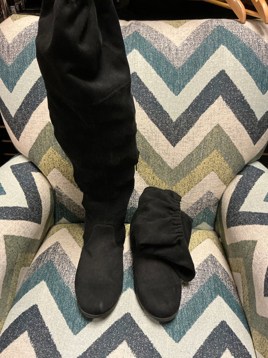 No Boundries Wide-Calf Boots 10W Black