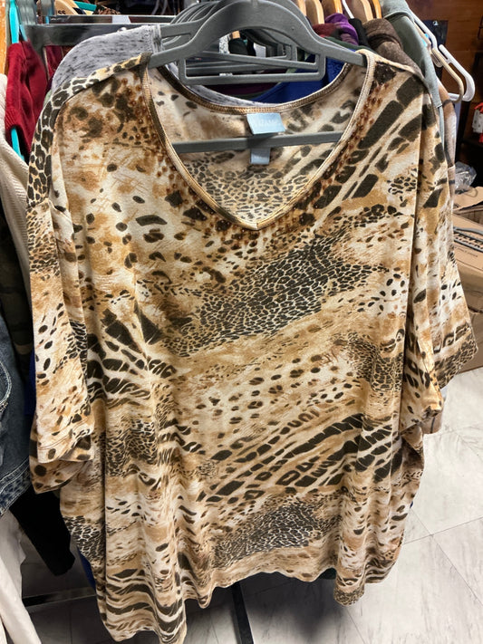 Liz&Me Top 5X Animal Print