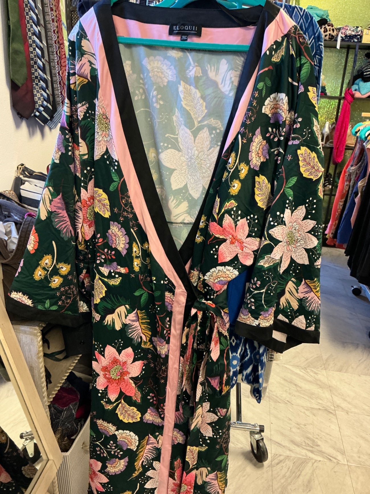 Eloquii Wrap Dress 26/28 Multicolored NWT