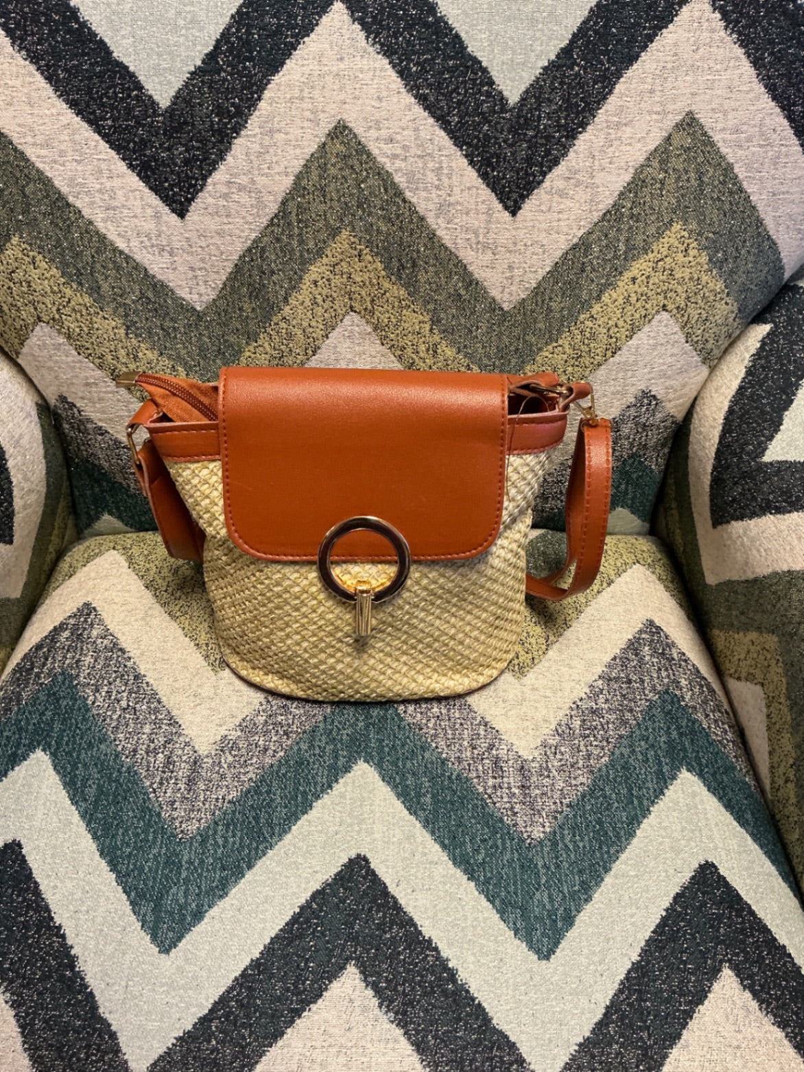 Unknown Handbag Brown and Beige