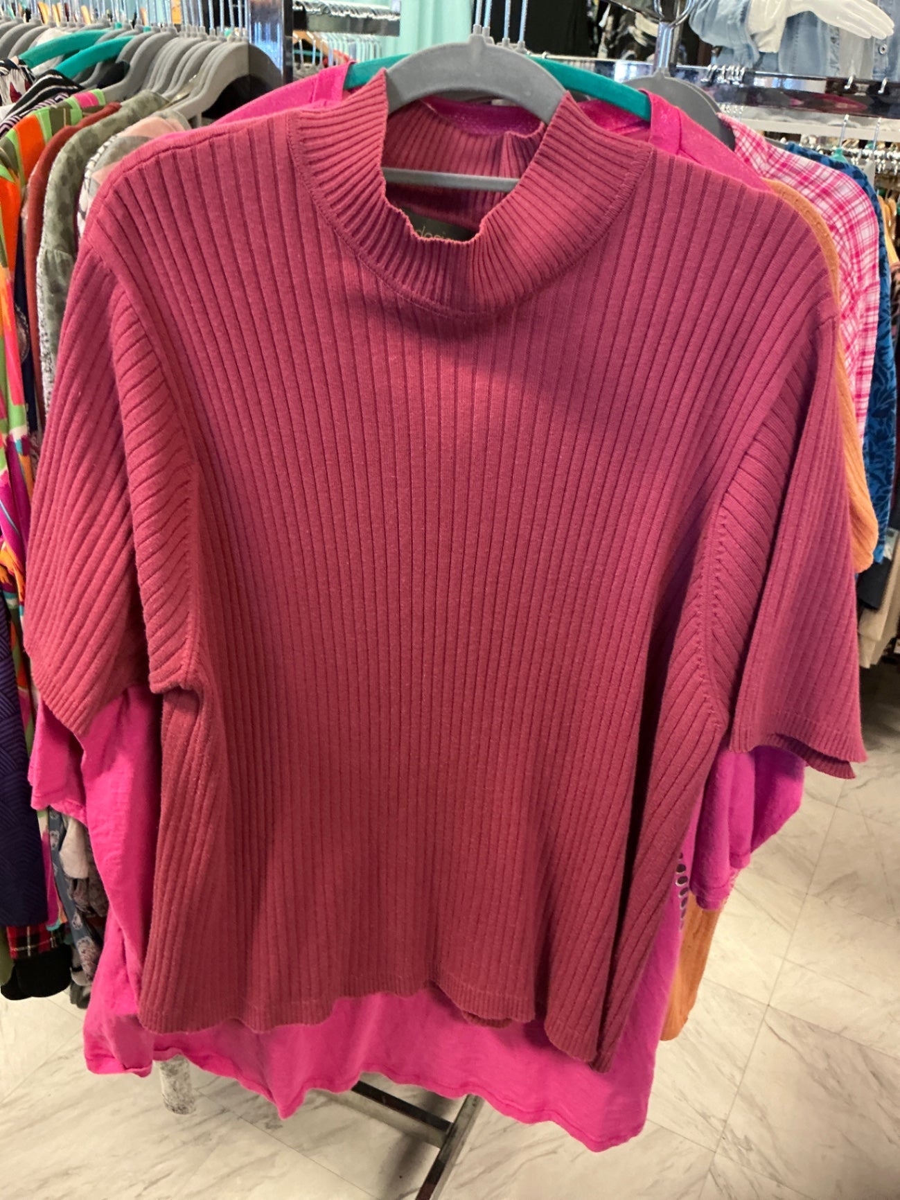 Lane Bryant Sweater 26/28 Burgundy