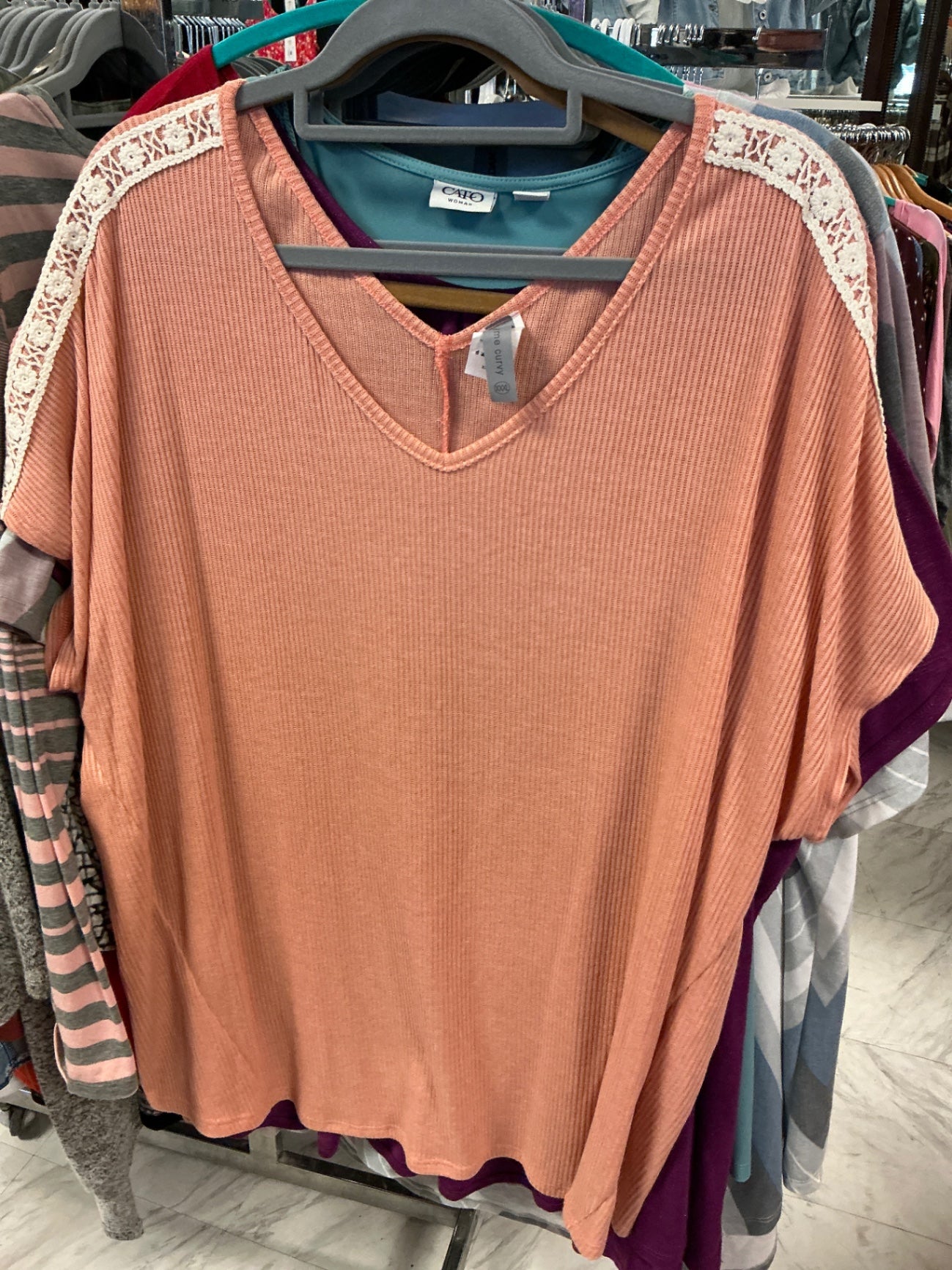 Honeyme Curvy Blouse XXXL Peach