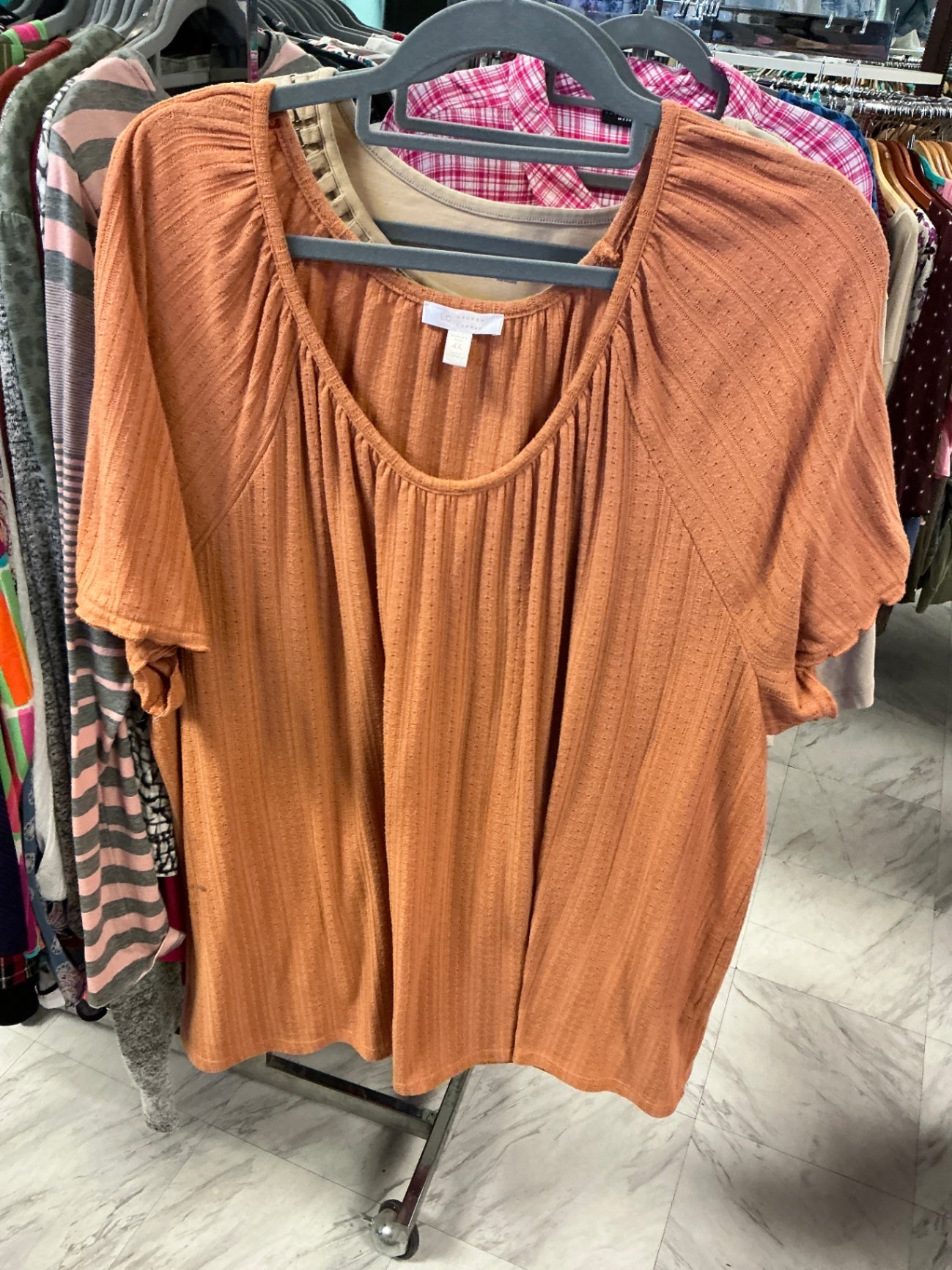 Lauren Conrad Blouse 4X Rust