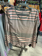 Merona Long Sleeve Top XXL Pink and Gray