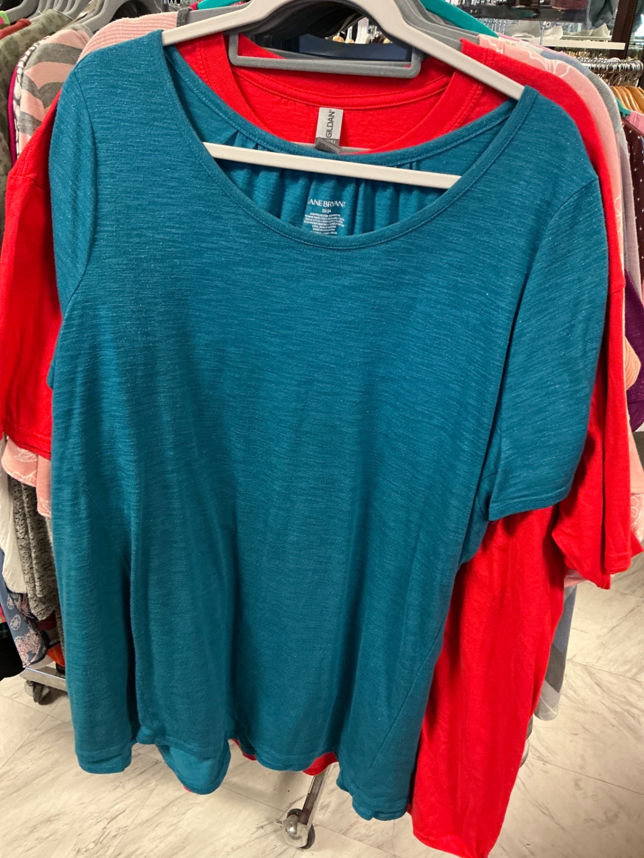 Lane Bryant T-Shirt 22/24 Teal