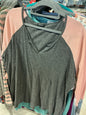 Torrid Long Sleeve Top 3 Gray and Pink