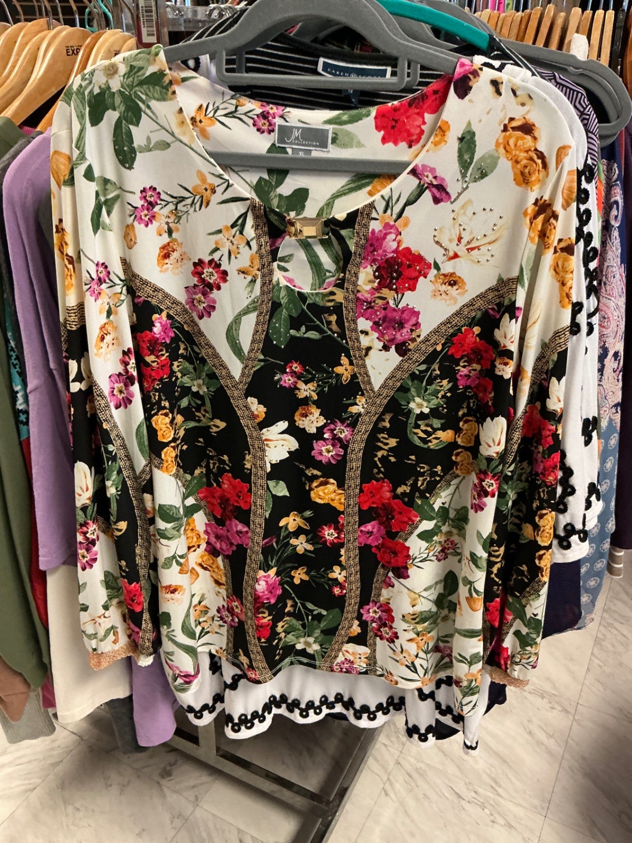 JM Collection Blouse XL Multicolor