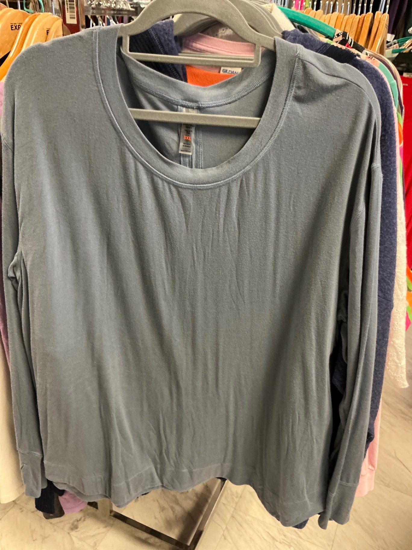 Mono b Long Sleeve T-Shirt 3X Blue
